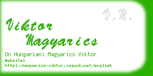 viktor magyarics business card